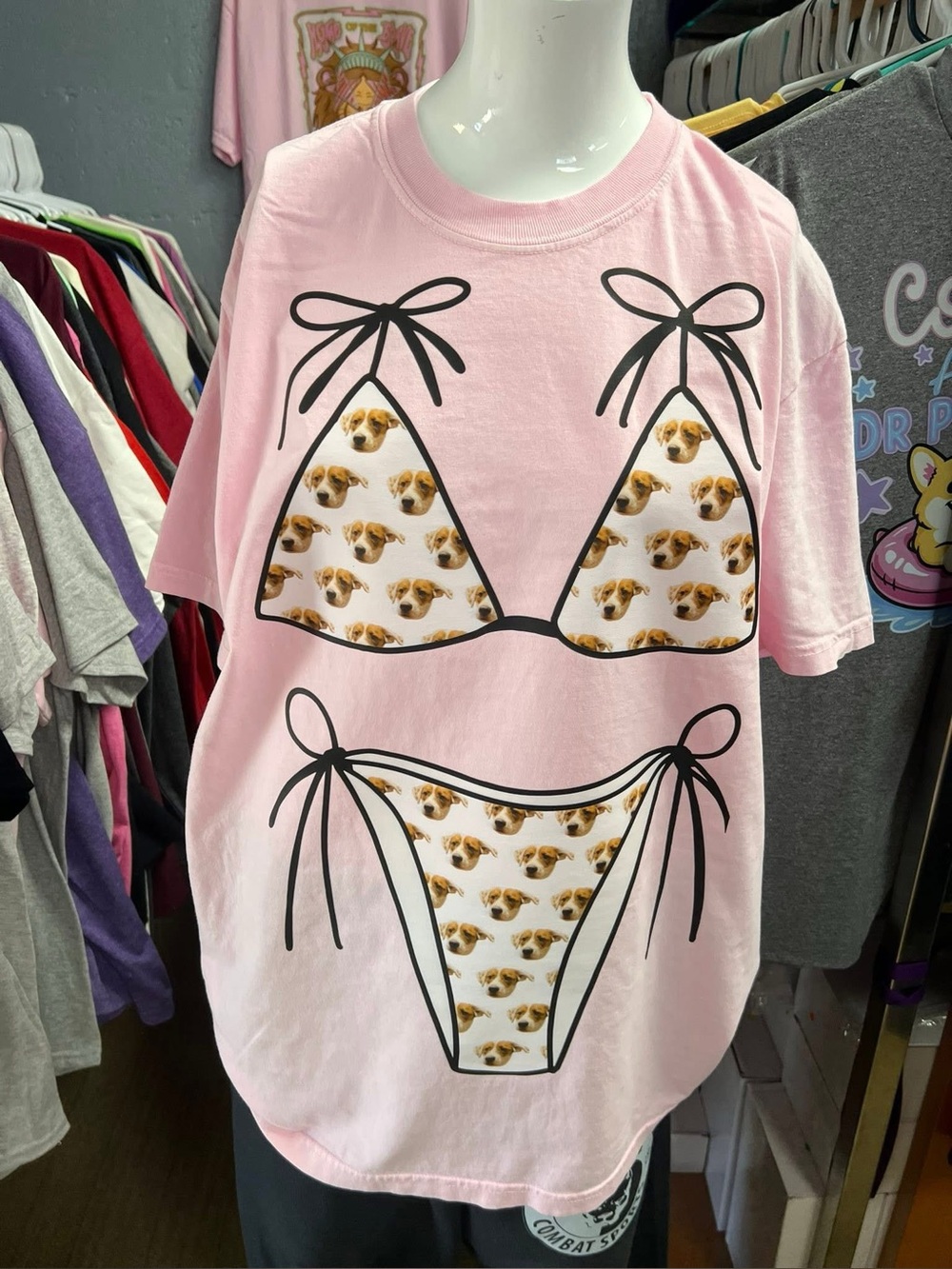 Brand new unisex T-shirt comfort colors bikini cute dog